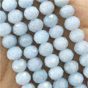 Aquamarine Beads Faceted Rondelle, approx 6x8mm [GB14539]