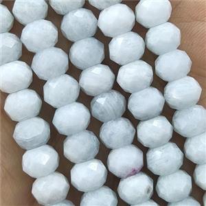 Lt.blue Aquamarine Beads Faceted Rondelle, approx 6x8mm [GB14540]