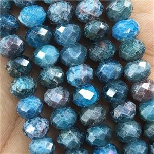 Blue Apatite Beads Faceted Rondelle, approx 6x8mm [GB14544]
