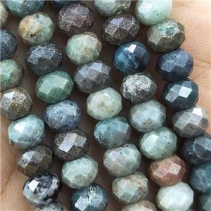 Chinese Chrysocolla Beads Faceted Rondelle, approx 6x8mm [GB14545]