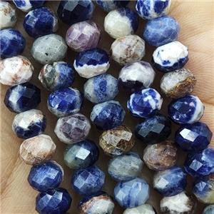 Sodalite Beads Faceted Rondelle, approx 6x8mm [GB14546]