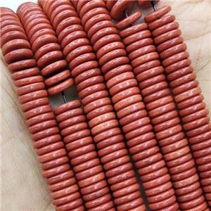 Red Oxidative Agate Heishi Spacer Beads, approx 8mm [GB14568-8MM]