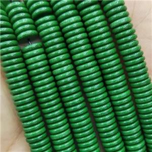 Green Oxidative Agate Heishi Spacer Beads, approx 8mm [GB14571-8MM]