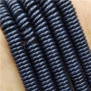 InkBlue Oxidative Agate Heishi Spacer Beads, approx 6mm [GB14572-6MM]
