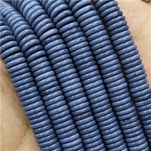 Blue Oxidative Agate Heishi Spacer Beads, approx 8mm [GB14577-8MM]