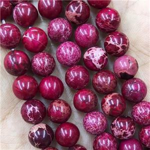 Round DarkRed Imperial Jasper Beads Dye, approx 10mm dia [GB14584-10MM]