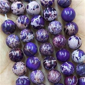 Round Purple Imperial Jasper Beads Smooth, approx 4mm dia [GB14586-4MM]