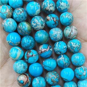 Round Blue Imperial Jasper Beads, approx 4mm dia [GB14588-4MM]