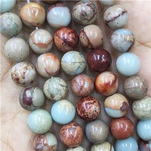 Natural Color SnakeSkin Jasper Beads Round Smooth, approx 4mm dia [GB14592-4MM]