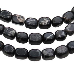 Black Imperial Jasper Beads Freeform, approx 5-7mm [GB14622]