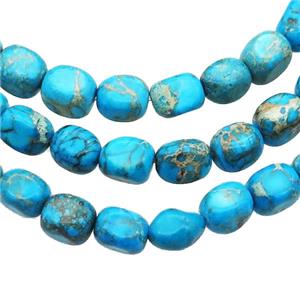 Blue Imperial Jasper Beads Freeform, approx 5-7mm [GB14623]