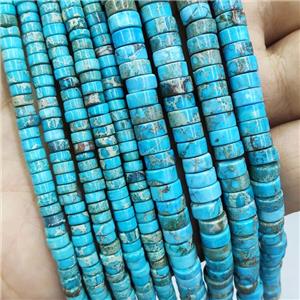 Blue Imperial Jasper Heishi Spacer Beads, approx 2x4mm [GB14639-4MM]