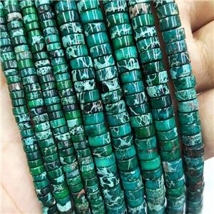Green Imperial Jasper Heishi Spacer Beads, approx 2x4mm [GB14642-4MM]