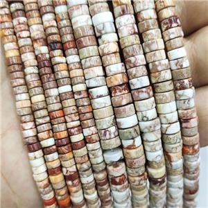 Natural Imperial Jasper Heishi Spacer Beads, approx 3x6mm [GB14644-6MM]