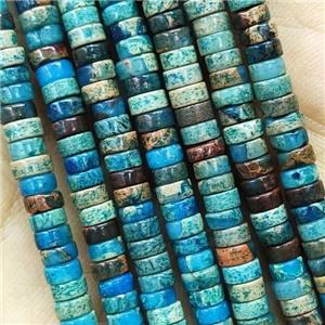 Blue SnakeSkin Jasper Heishi Beads, approx 2x4mm [GB14645-4MM]