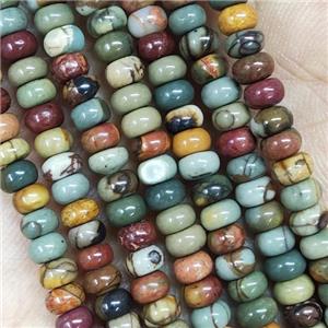 Picasso Jasper Rondelle Beads Multicolor, approx 3x4mm [GB14647-4MM]