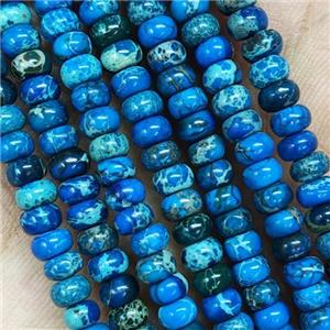 SkyBlue Imperial Jasper Rondelle Beads, approx 3x4mm [GB14648-4MM]