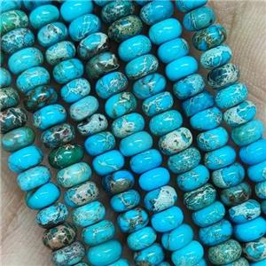 Blue Imperial Jasper Rondelle Beads Smooth, approx 3x4mm [GB14649-4MM]