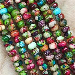 Imperial Jasper Rondelle Beads Multicolor Smooth, approx 5x8mm [GB14650-8MM]