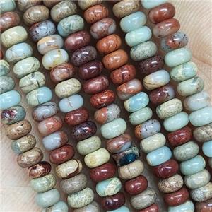 Natural SnakeSkin Jasper Rondelle Beads, approx 3x4mm [GB14651-4MM]