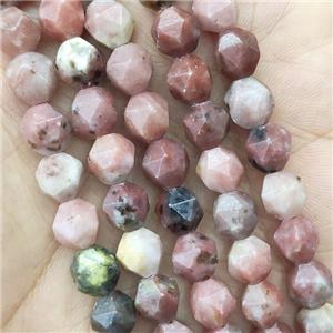 Pink Plum Blossom Jasper Beads Cut Round, approx 7-8mm [GB14658]