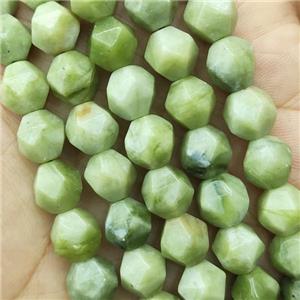 Green Chinese Nephrite Jade Beads Cut Round, approx 9-10mm [GB14662-10MM]