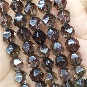 Smoky Quartz Beads Round Cut, approx 9-10mm [GB14663-10MM]