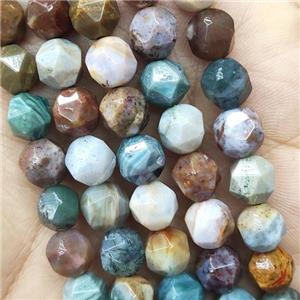 Ocean Agate Beads Cut Round, approx 7-8mm [GB14664]