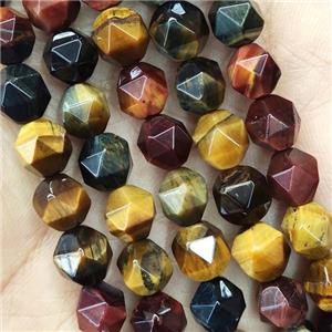 Multicolor Tiger Eye Stone Beads Cut Round, approx 7-8mm [GB14672]