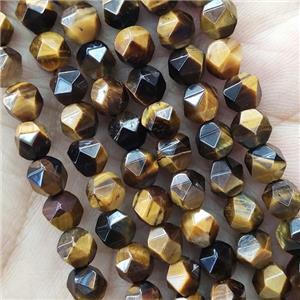 Natural Yellow Tiger Eye Stone Beads Cut Round, approx 5-6mm [GB14693]