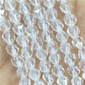 Clear Quartz Beads Cut Round, approx 5-6mm [GB14696]