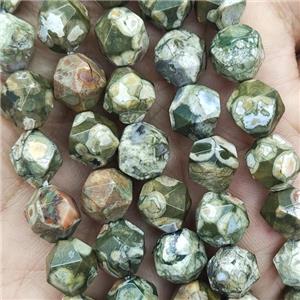 Green Rhyolite Beads Cut Round, approx 5-6mm [GB14704]