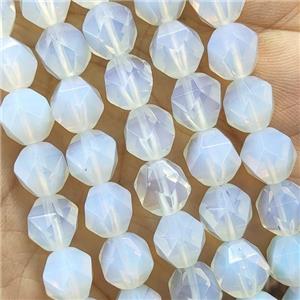 White Opalite Beads Cut Round, approx 7-8mm [GB14711]