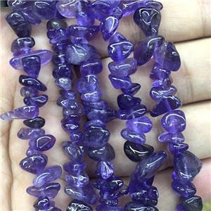 Purple Amethyst Beads Chips Freeform, approx 5-8mm, 32inch length [GB14728]