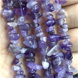 Purple Amethyst Chip Beads Freeform, approx 5-8mm, 32inch length [GB14746]