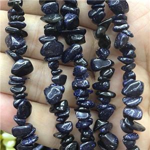 Blue Sandstone Chip Beads Freeform, approx 5-8mm, 32inch length [GB14765]