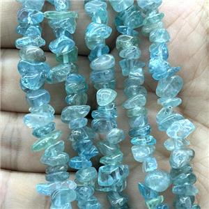 Blue Apatite Chip Beads Freeform, approx 5-8mm, 32inch length [GB14770]