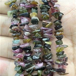 Tourmaline Chip Beads Freeform Multicolor, approx 5-8mm, 32inch length [GB14773]