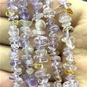 Ametrine Beads Chip Freeform, approx 5-8mm, 32inch length [GB14776]