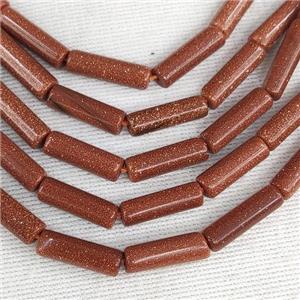Gold SandStone Tube Beads, approx 4x13mm [GB14807]