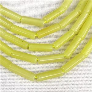 Lemon Jade Beads Tube, approx 4x13mm [GB14812]