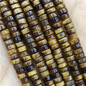 Natural Yellow Tiger Eye Stone Heishi Beads, approx 2x4mm [GB14850]