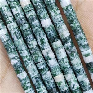 Green Tree Agate Heishi Beads Dendridic, approx 2x4mm [GB14854]