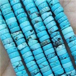 Blue Magnesite Turquoise Heishi Beads, approx 3x6mm [GB14902]