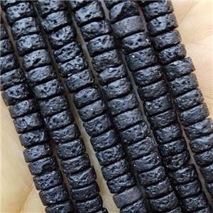 Black Lava Heishi Beads, approx 3x6mm [GB14905]