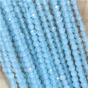 Blue Cat Eye Glass Beads Faceted Round, approx 2mm dia [GB14916]