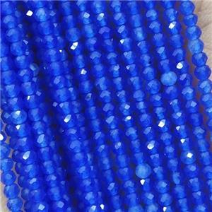 DeepBlue Cat Eye Glass Beads Faceted Round, approx 2mm dia [GB14922]