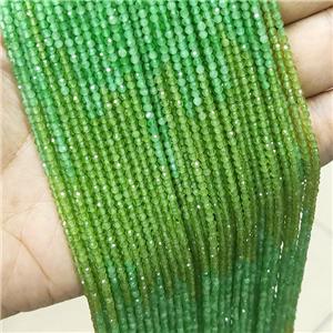 Green Cat Eye Glass Beads Faceted Round, approx 2mm dia [GB14928]
