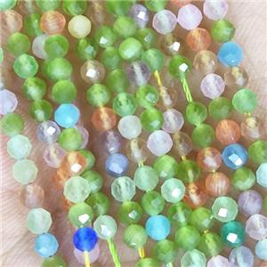 Mix Color Cat Eye Glass Beads Faceted Round, approx 3mm dia [GB14944]