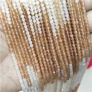 Cat Eye Glass Beads Faceted Round, approx 3mm dia [GB14946]